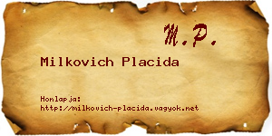 Milkovich Placida névjegykártya